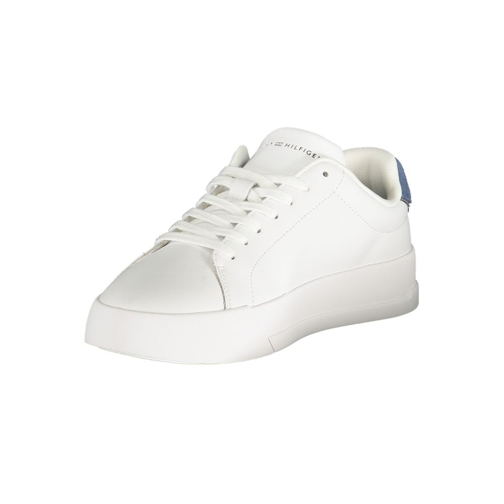 Tommy Hilfiger White Polyurethane Men's Sneaker