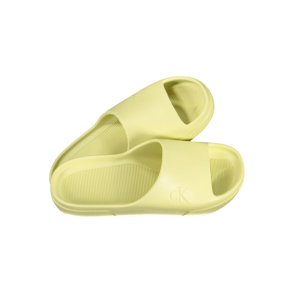 Calvin Klein Yellow Polyurethane Men Slipper