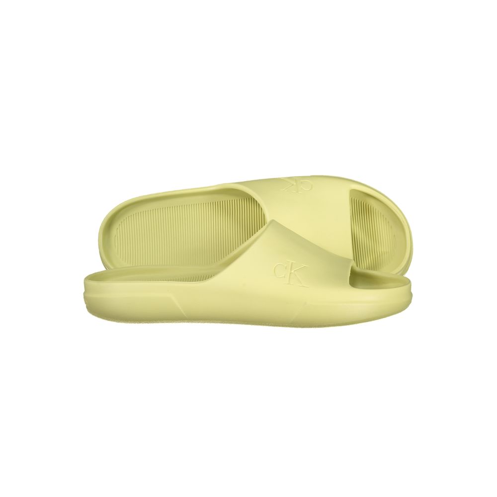 Calvin Klein Yellow Polyurethane Men Slipper
