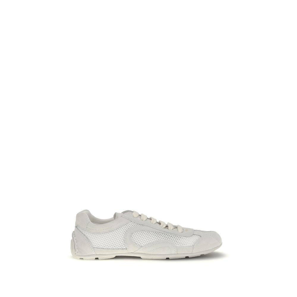 Prada White Fabric Low Top Sneakers - BrandFit 88