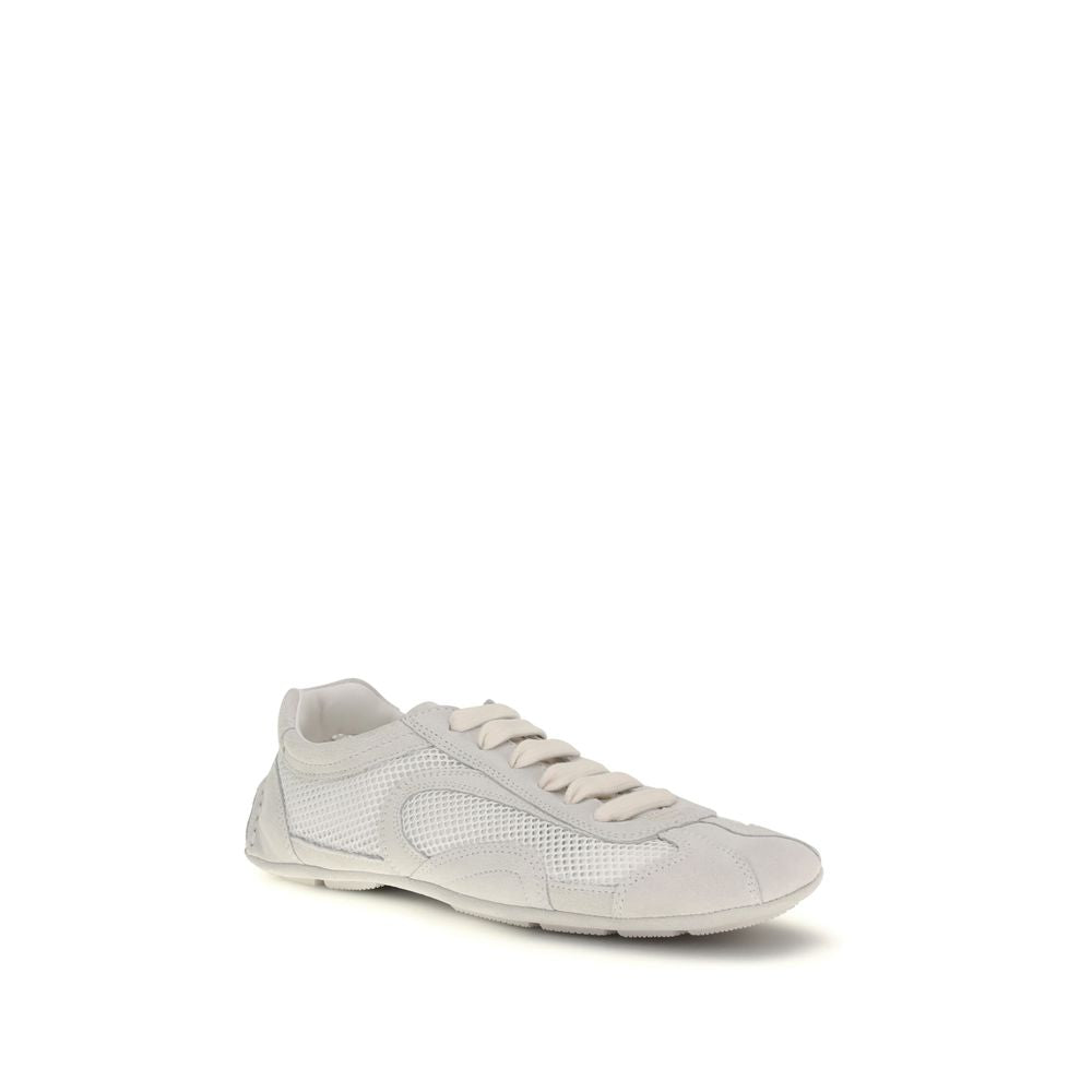 Prada White Fabric Low Top Sneakers - BrandFit 88