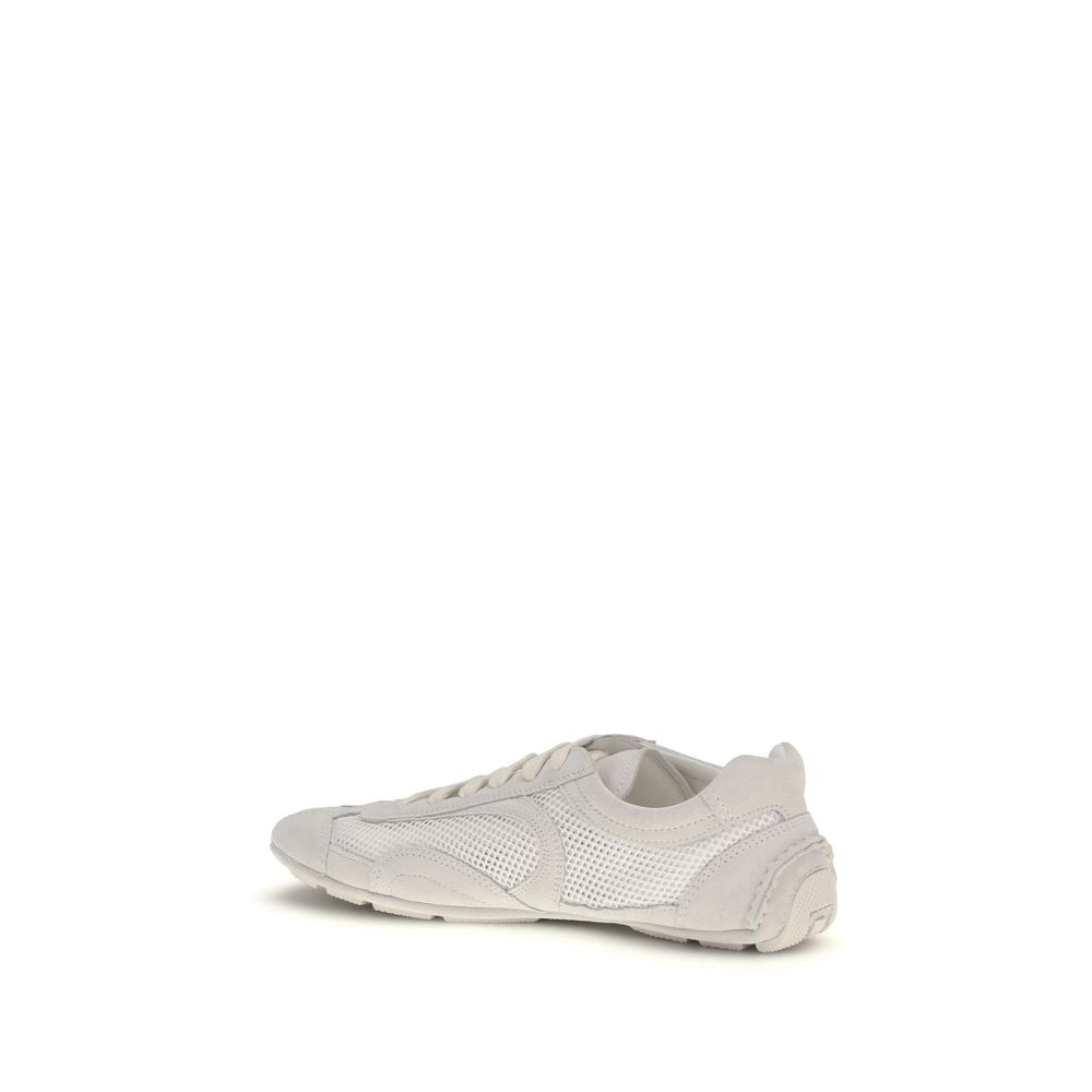Prada White Fabric Low Top Sneakers - BrandFit 88