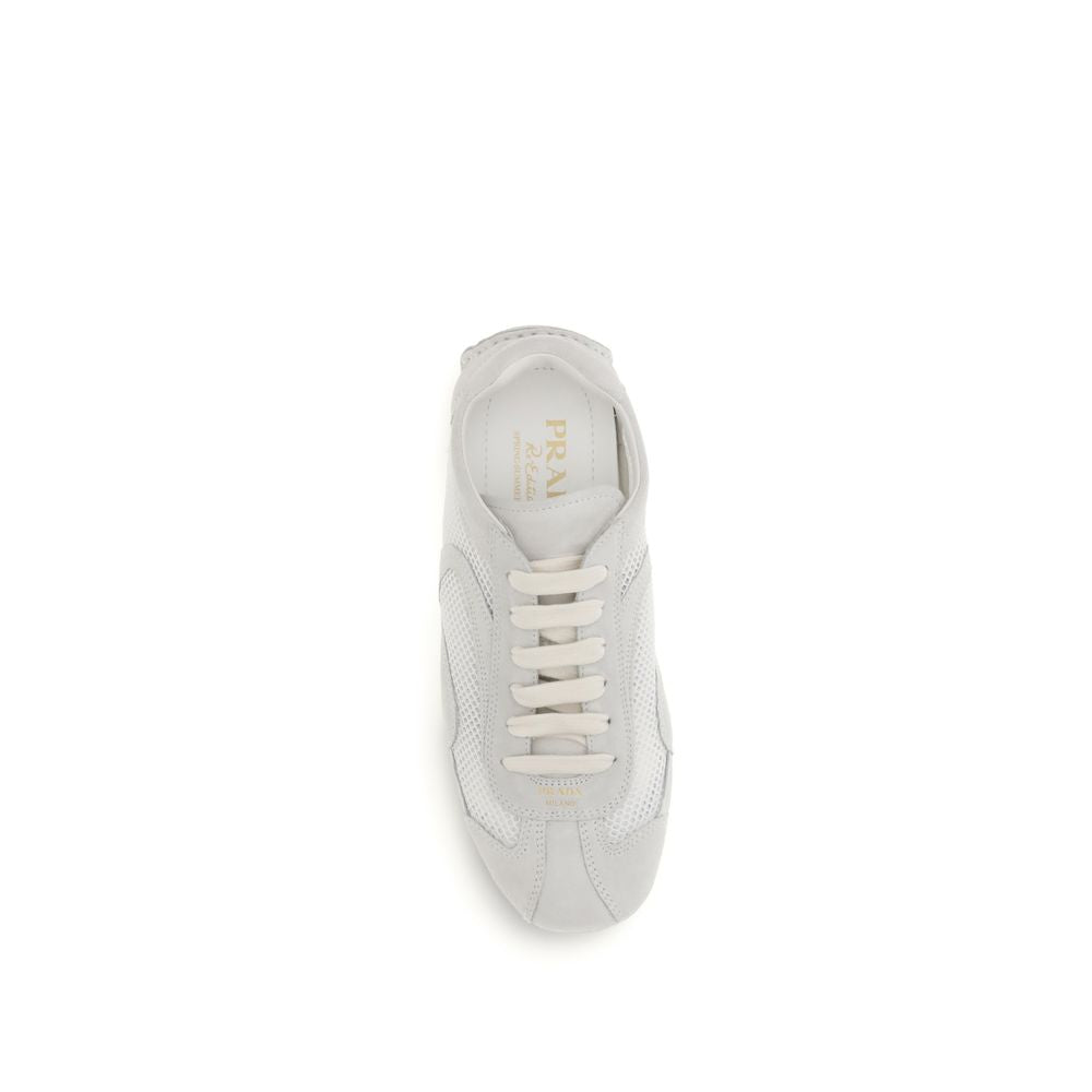 Prada White Fabric Low Top Sneakers - BrandFit 88