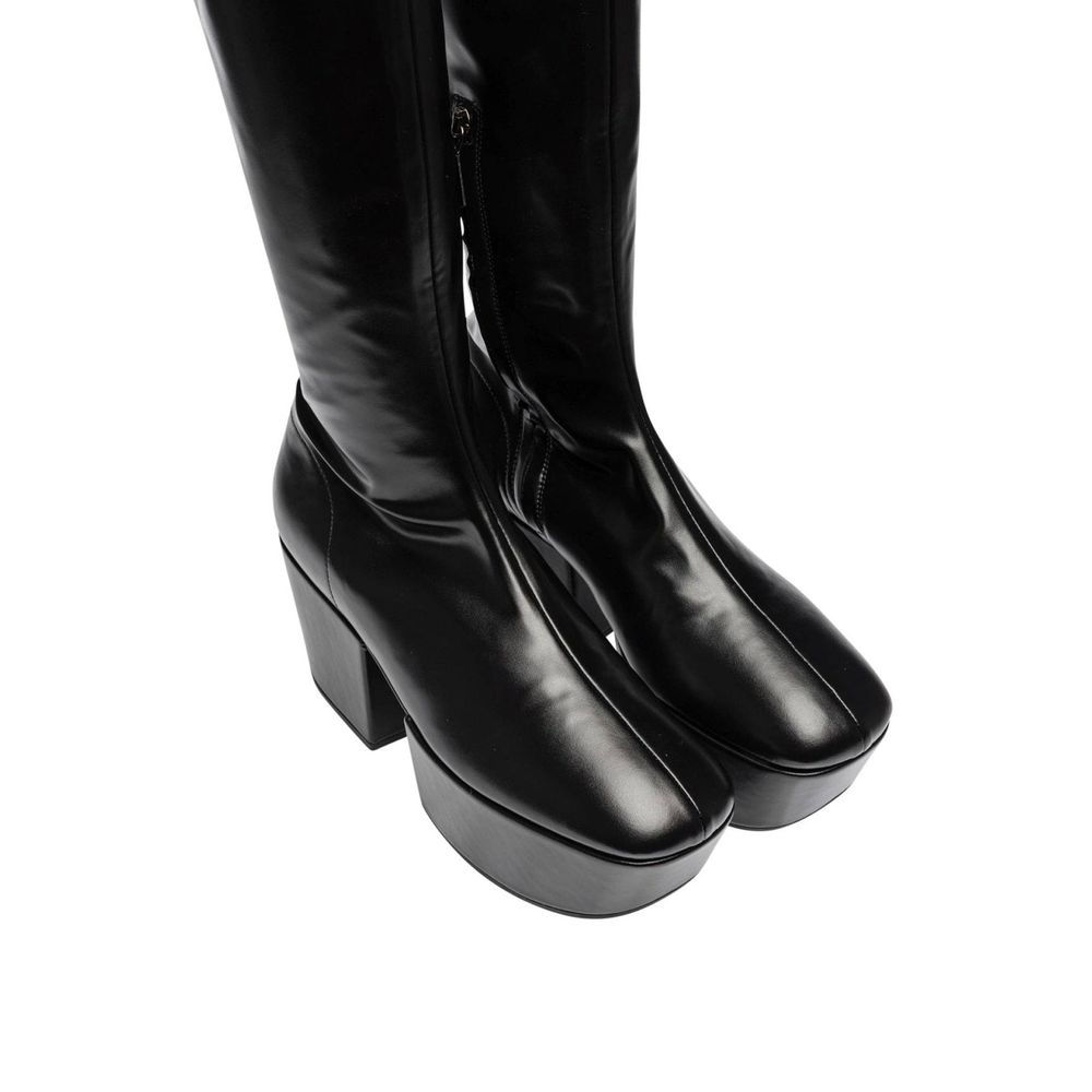 Prada Black Calfskin Over The Knee