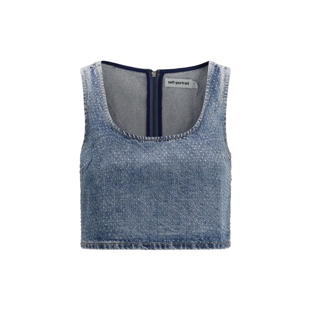 Self-Portrait Blue Denim Shirt