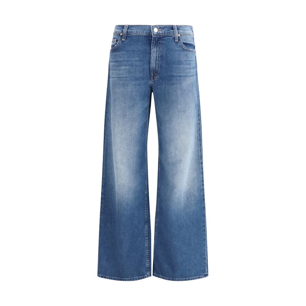 Mother Denim Blue Cotton Flared Jeans