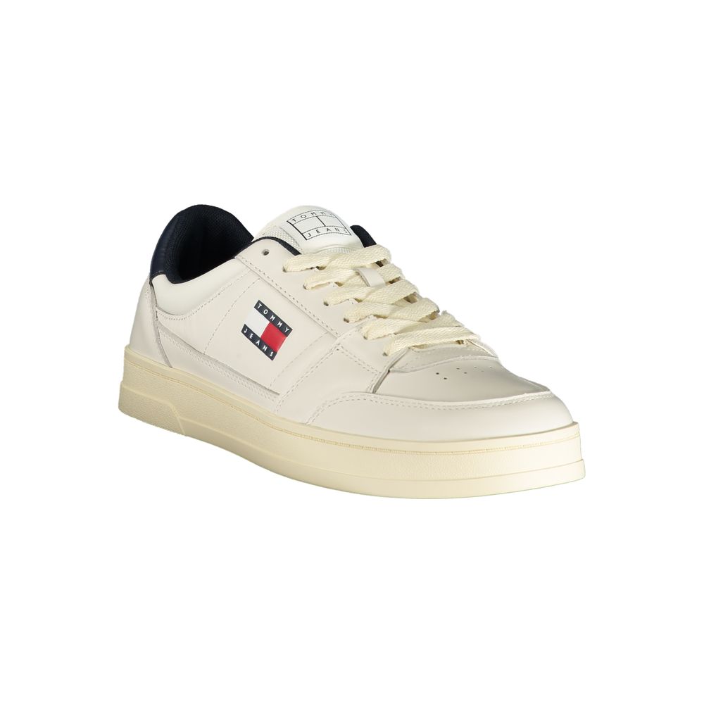 Tommy Hilfiger White Leather Men Sneaker