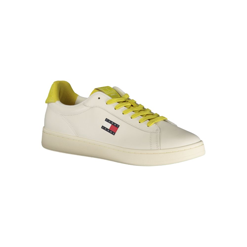 Tommy Hilfiger Bianco Polyurethane Men Sneaker
