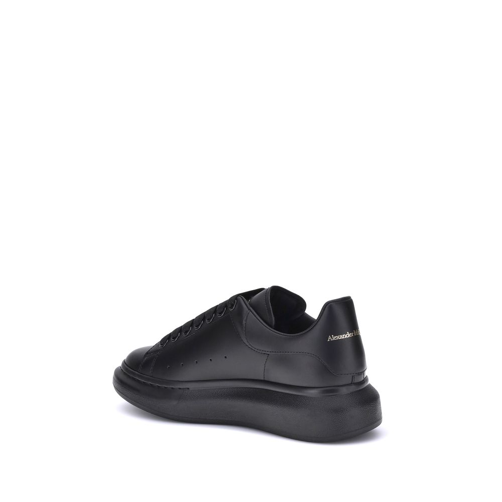Alexander McQueen Black Calf Leather Bos Taurus Platform Sneakers
