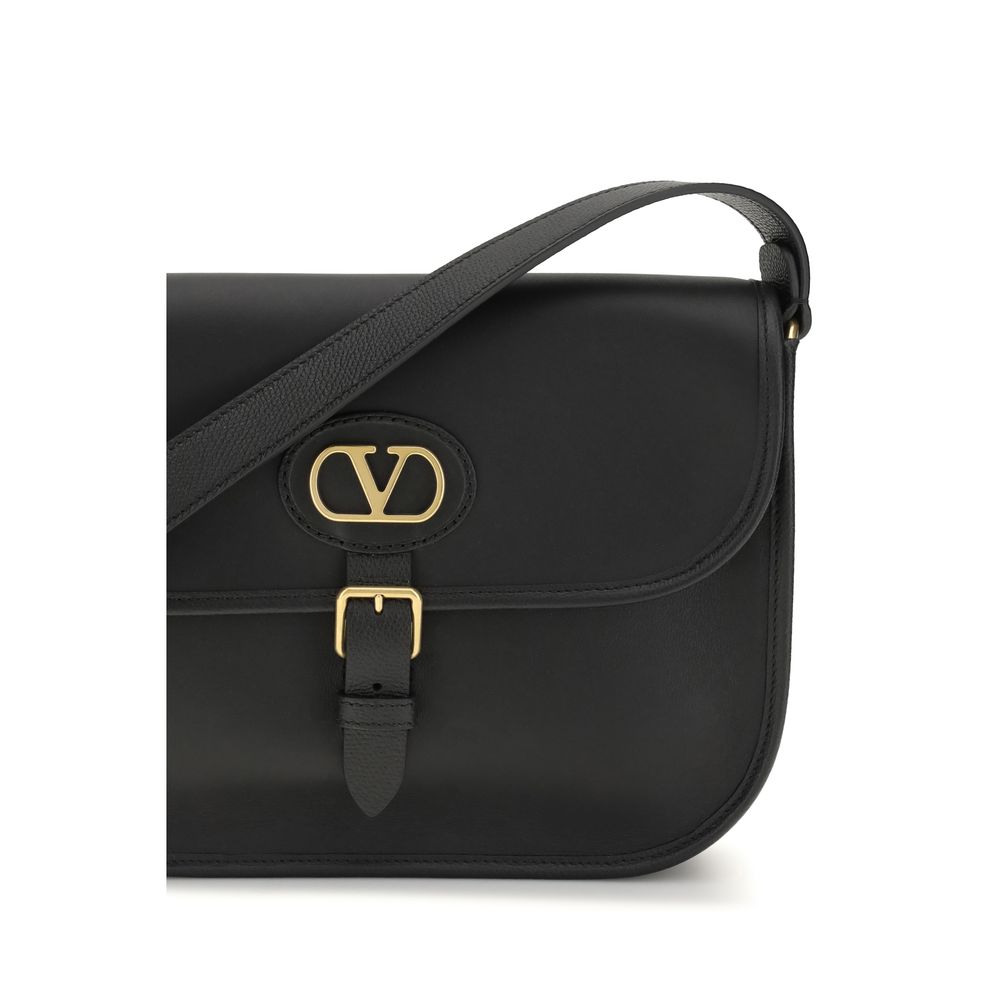 Valentino Garavani Black Calf Leather Bos Taurus Shoulder Bag - BrandFit 88