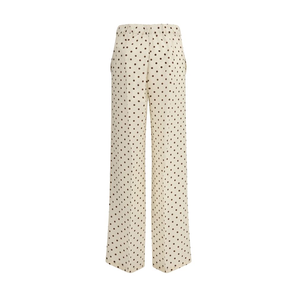 P.A.R.O.S.H. Beige Silk Casual Pants