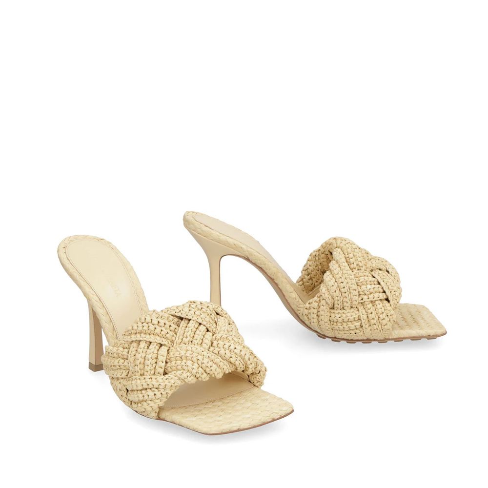 Bottega Veneta Beige Raffia Mules - BrandFit 88