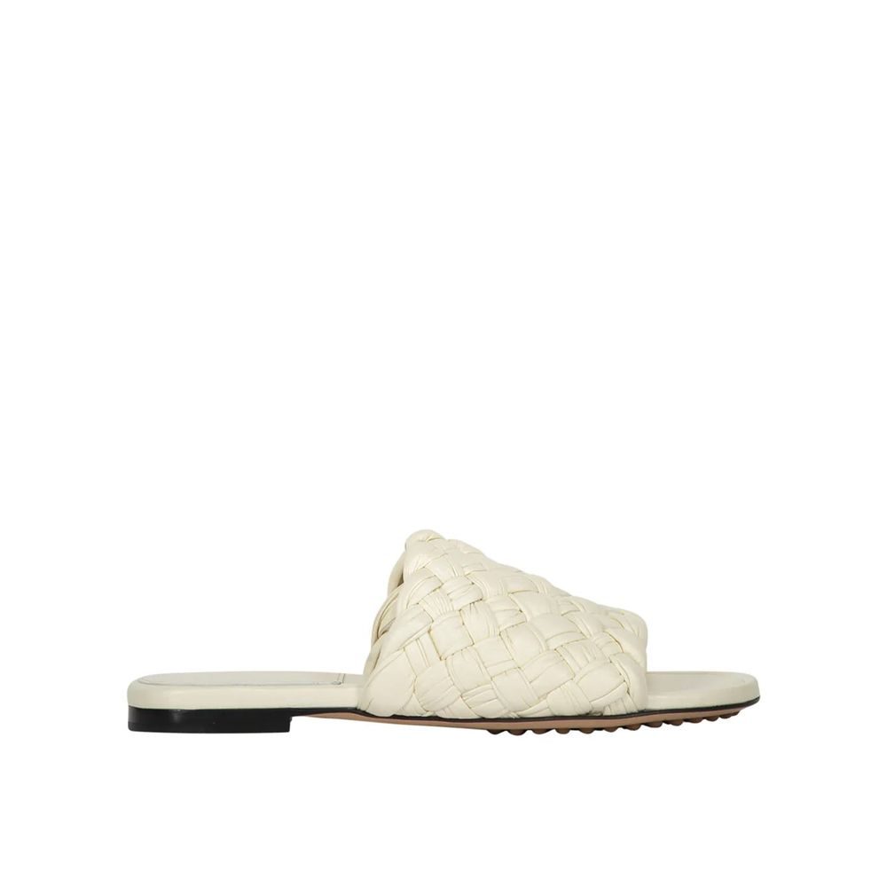 Bottega Veneta White Lamb Leather Mules - BrandFit 88