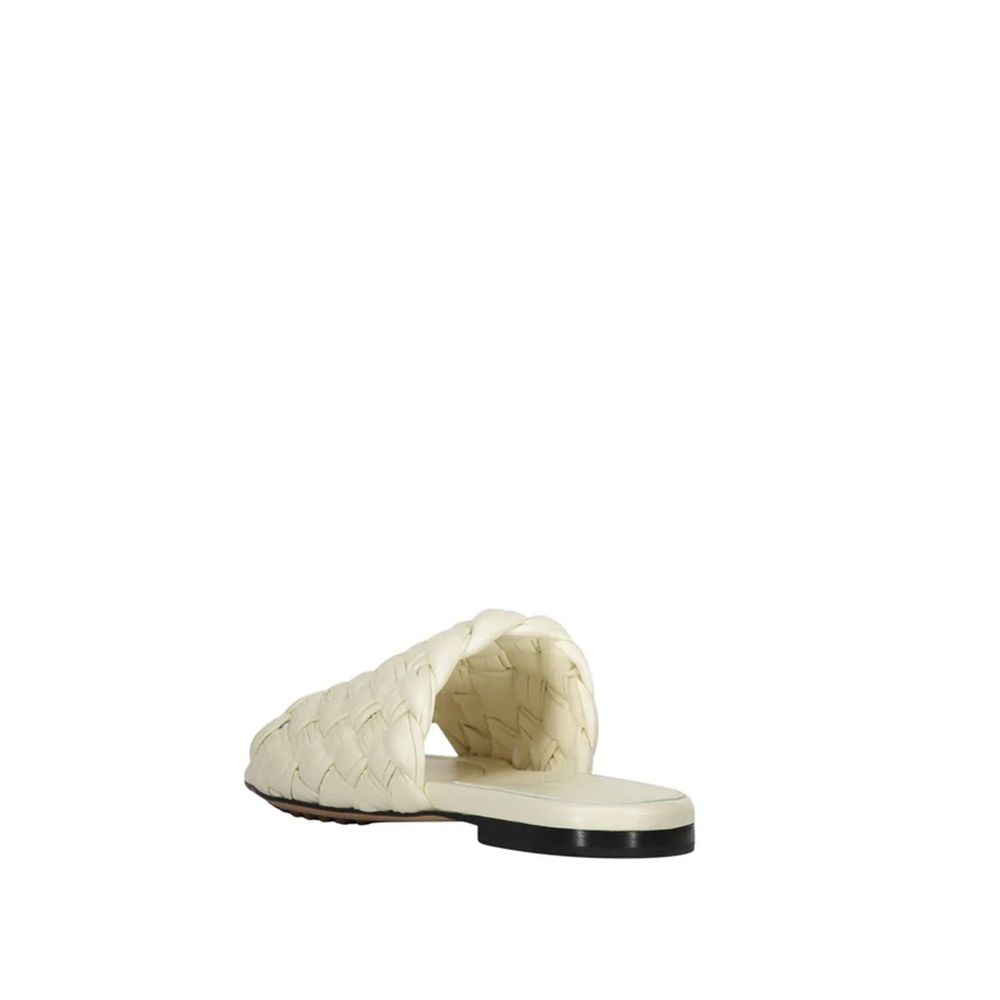 Bottega Veneta White Lamb Leather Mules - BrandFit 88