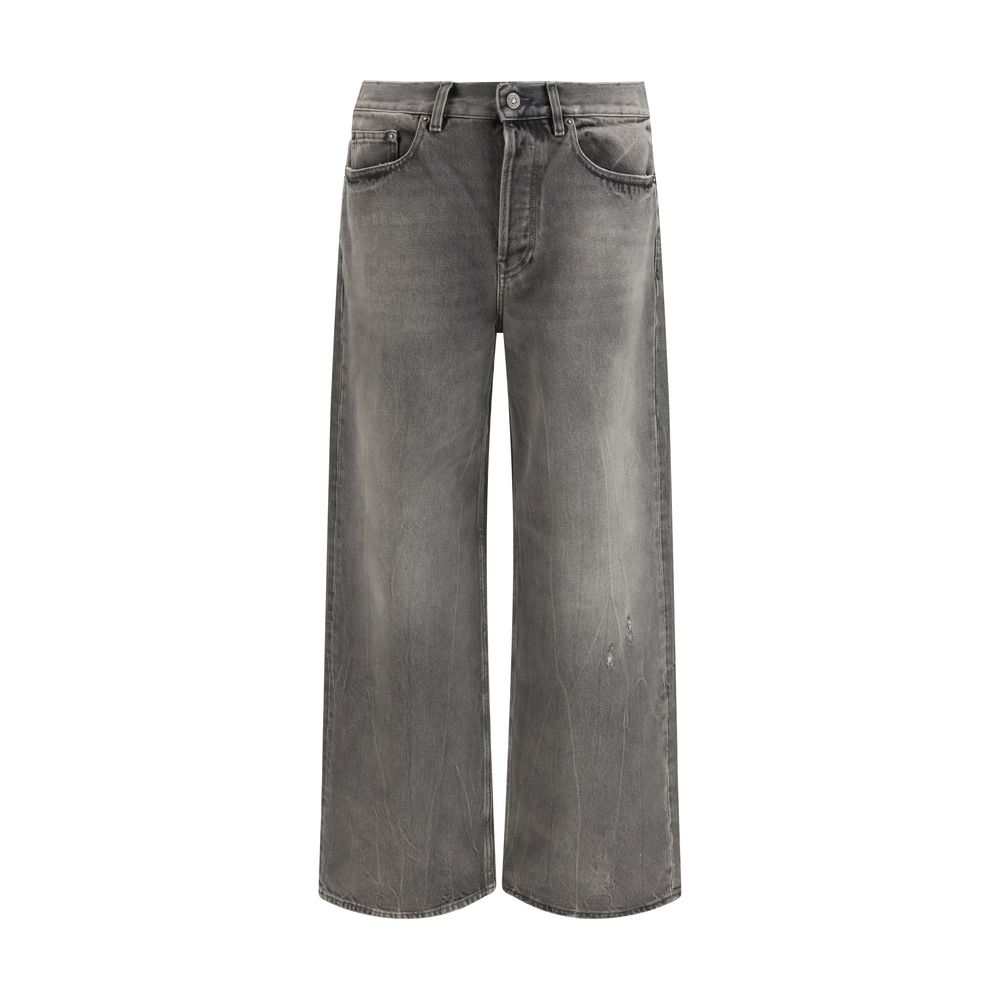 Golden Goose Gray Cotton Relaxed Fit Jeans