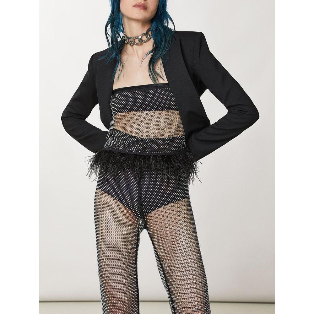 Patrizia Pepe Black Polyester Tank Tops