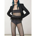 Patrizia Pepe Black Polyester Tank Tops