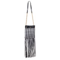 Versace Black And White Leather And Textile Shoulder Bag - BrandFit 88