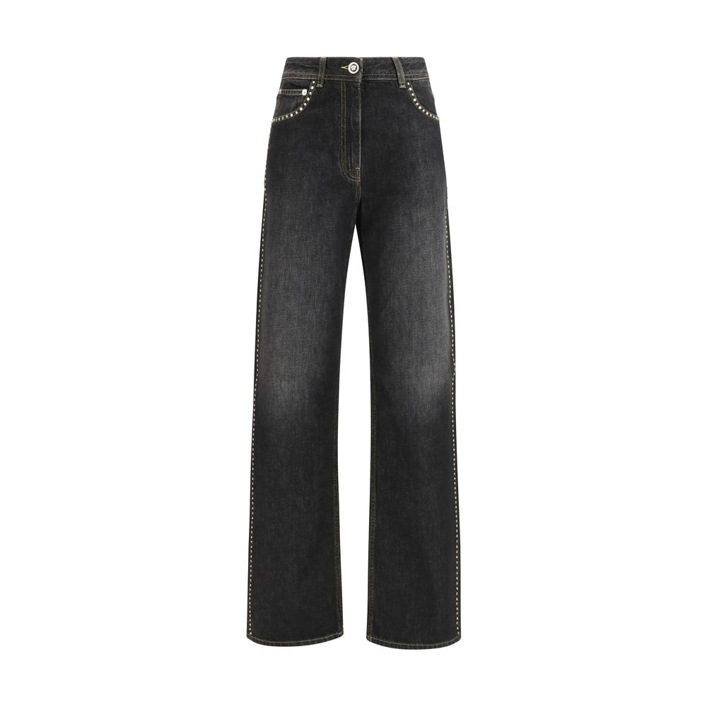Versace Black Cotton Straight-Leg Jeans - BrandFit 88
