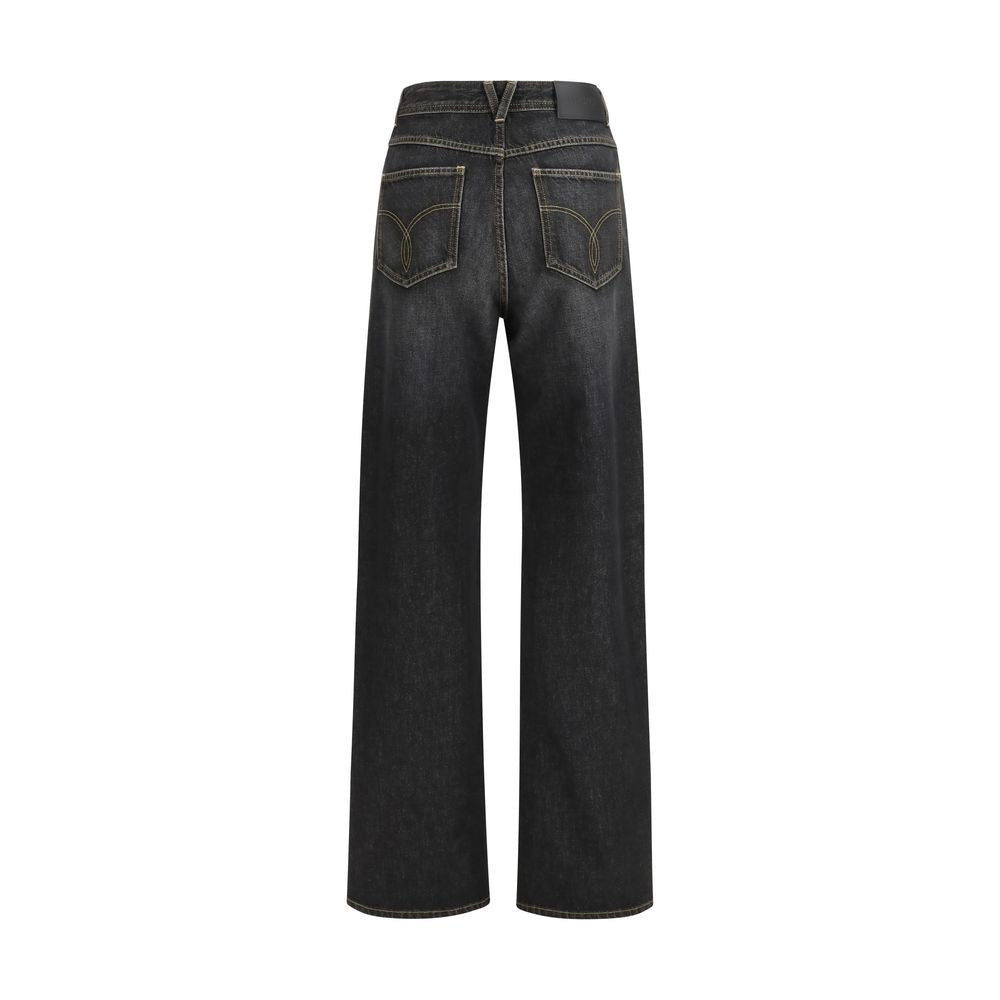 Versace Black Cotton Straight-Leg Jeans - BrandFit 88
