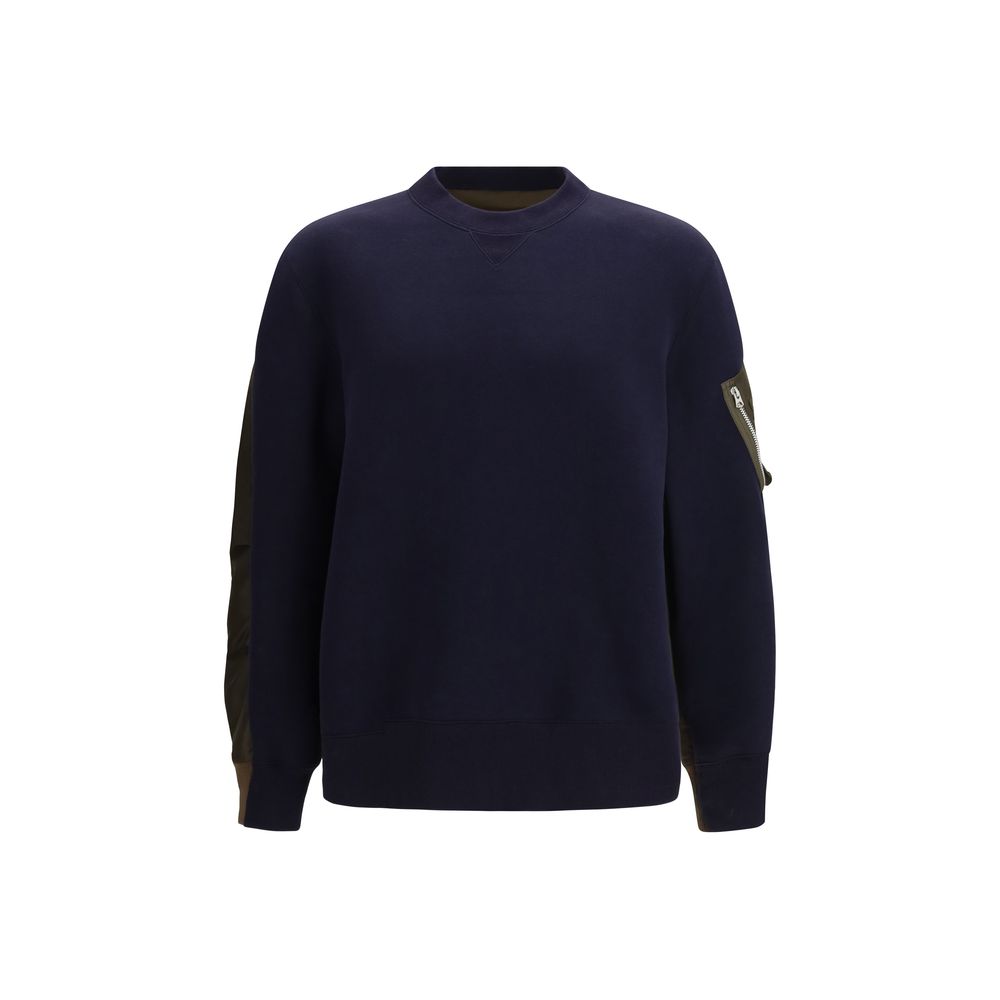 Sacai Blue Cotton Sweatshirt
