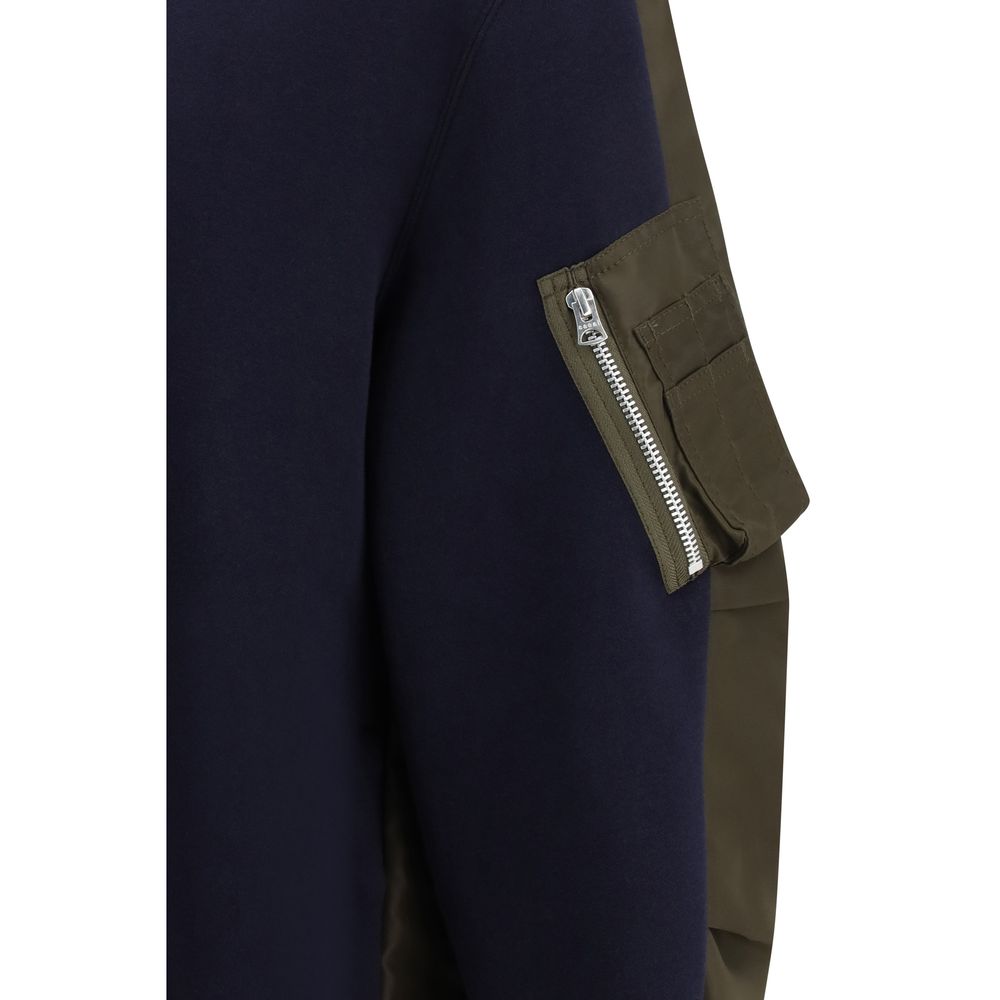 Sacai Blue Cotton Sweatshirt