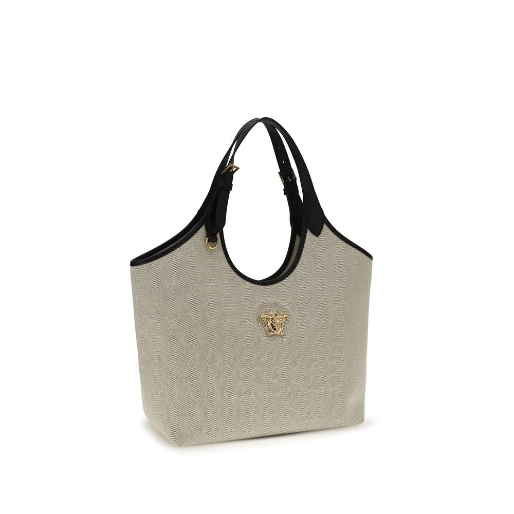 Versace Beige Cotton Shoulder Bag