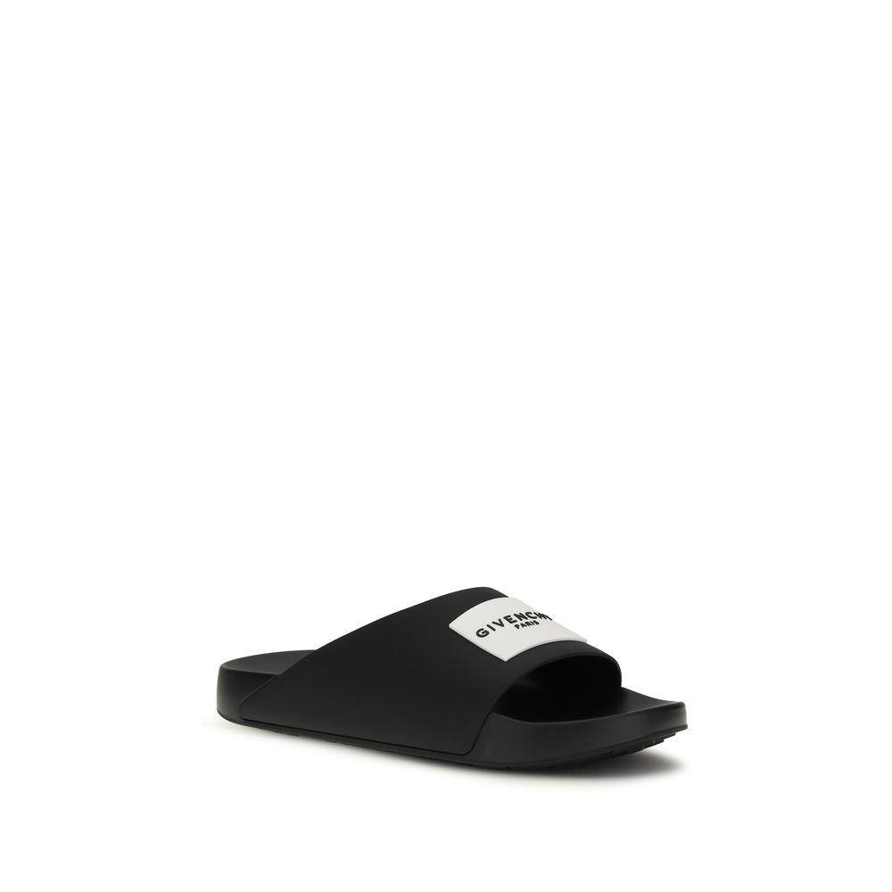 Givenchy Black Rubber Slippers