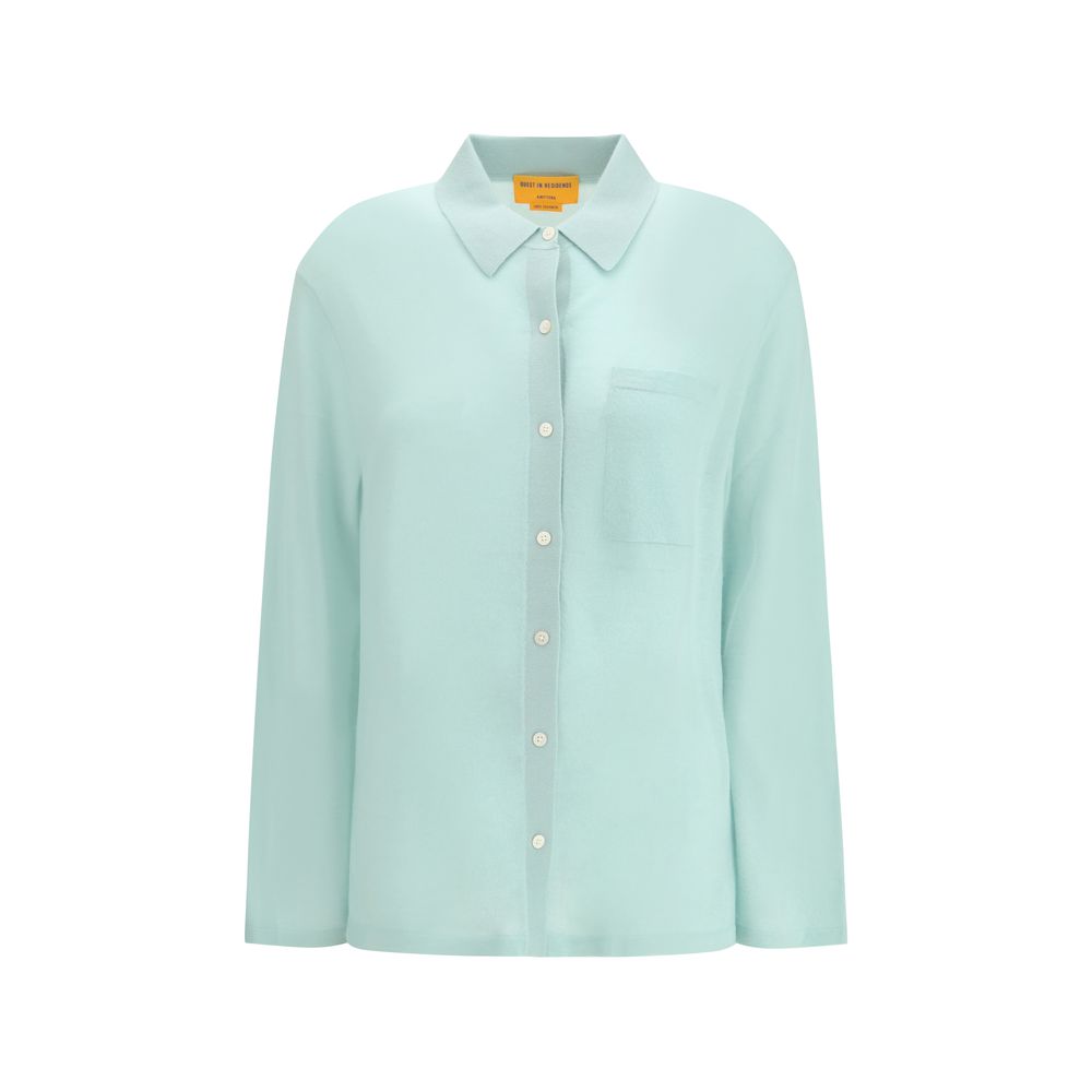 Guest in Residence Blue Cashmere Dress Shirt