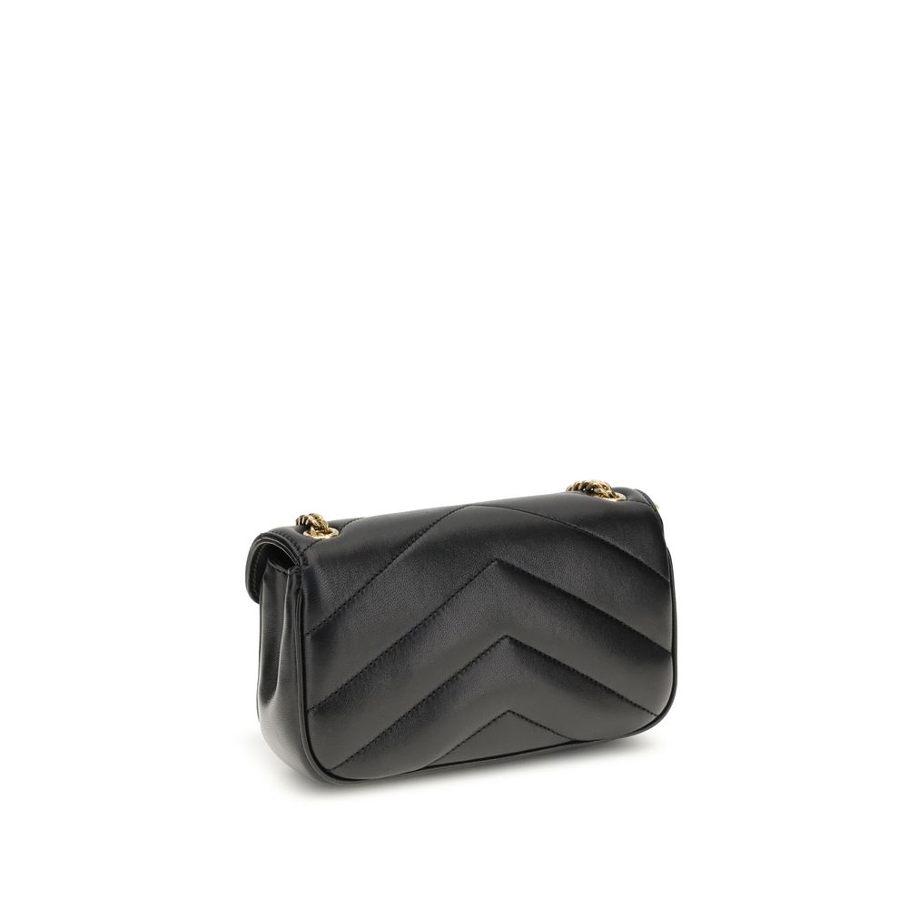 Saint Laurent Black Lamb Ovis Aries Shoulder Bag