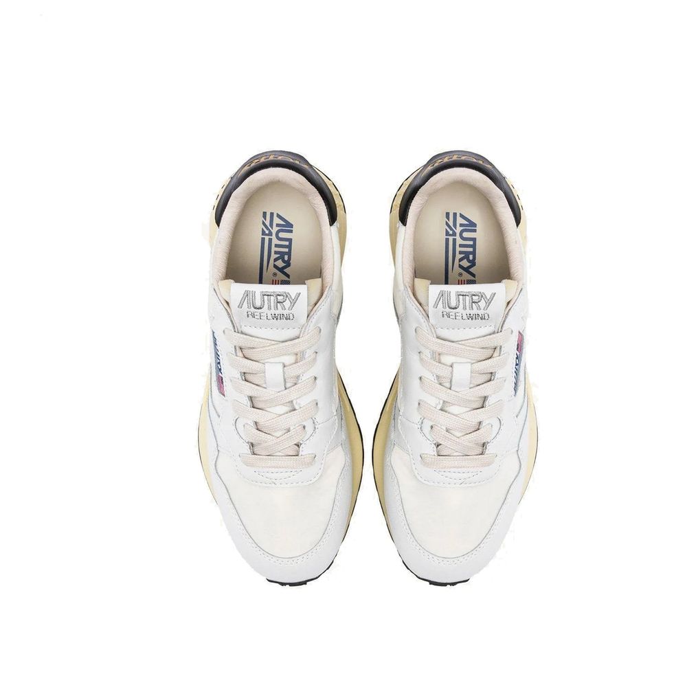 Autry White Fabric Low Top Sneakers - BrandFit 88
