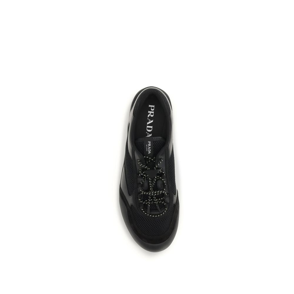 Prada Black Polyester Athletic Sneakers