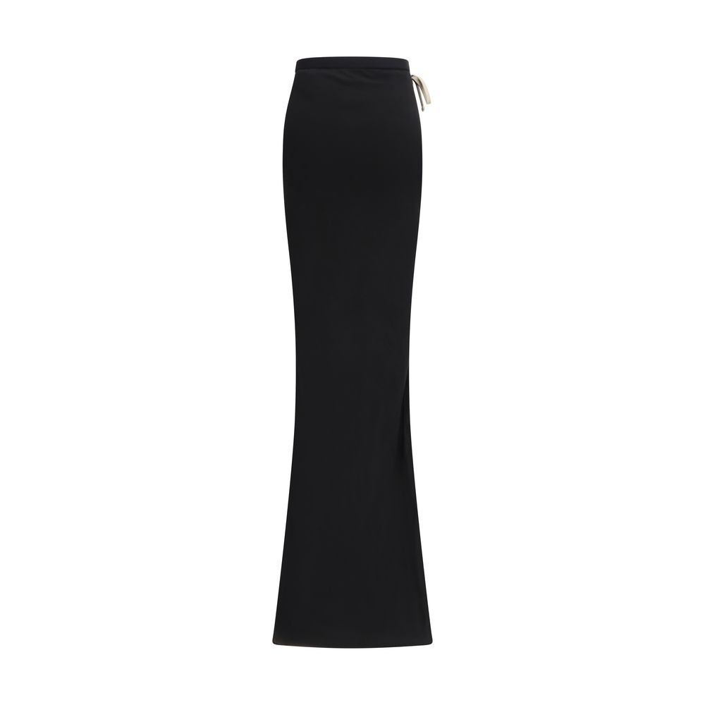 Moncler x Rick Owens Black Cotton Long Skirt