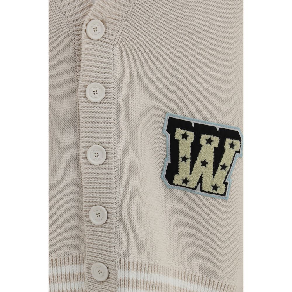 Off-White Beige Cotton Cardigan