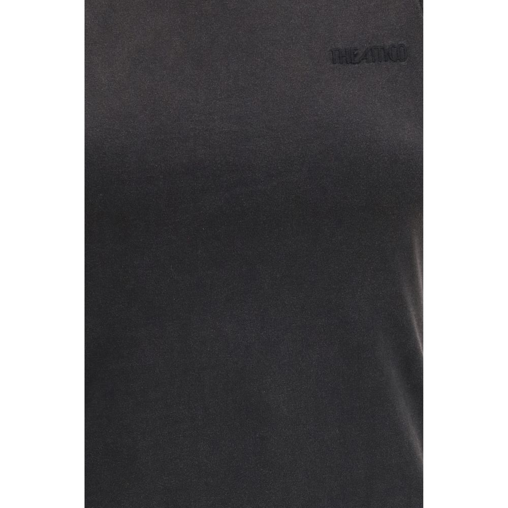 The Attico Black Cotton Sleeveles T-Shirt