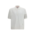 Thom Browne White Cotton Polo Shirt
