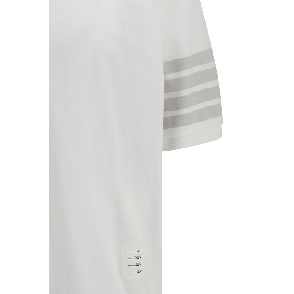 Thom Browne White Cotton Polo Shirt