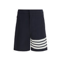 Thom Browne Blue Viscose Bermuda Shorts