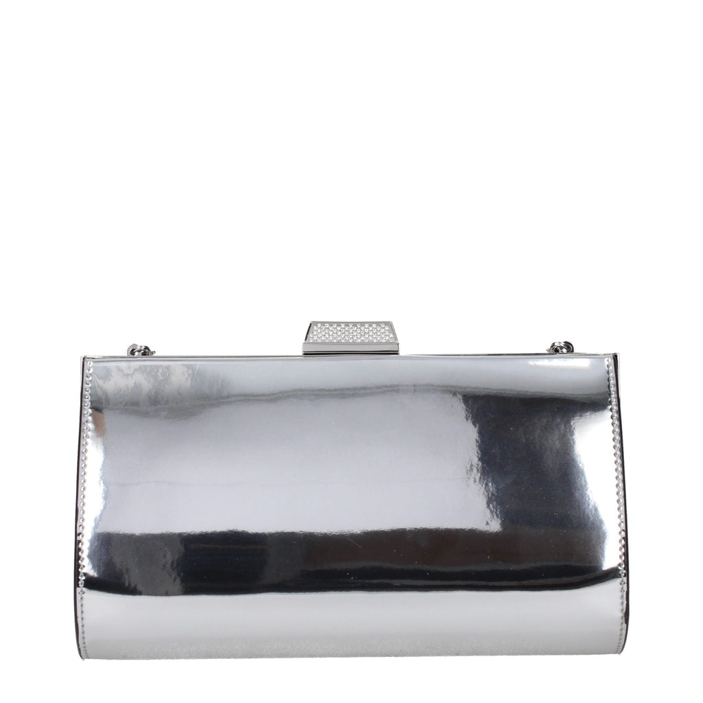 Jimmy Choo Gray Leather Clutch Bag