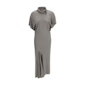 Rick Owens Gray Acetate Casual Dress