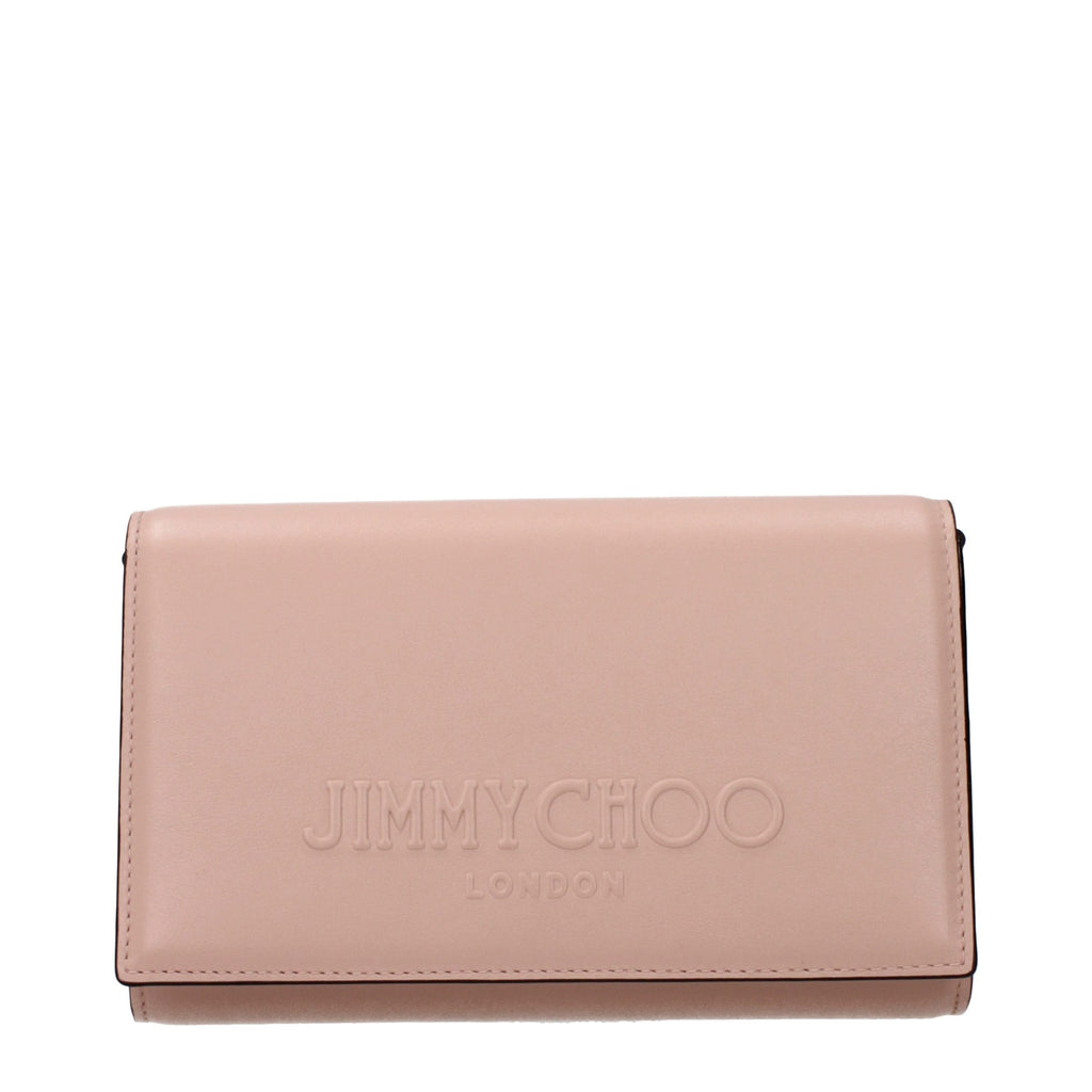 Jimmy Choo Pink Leather Clutch Bag