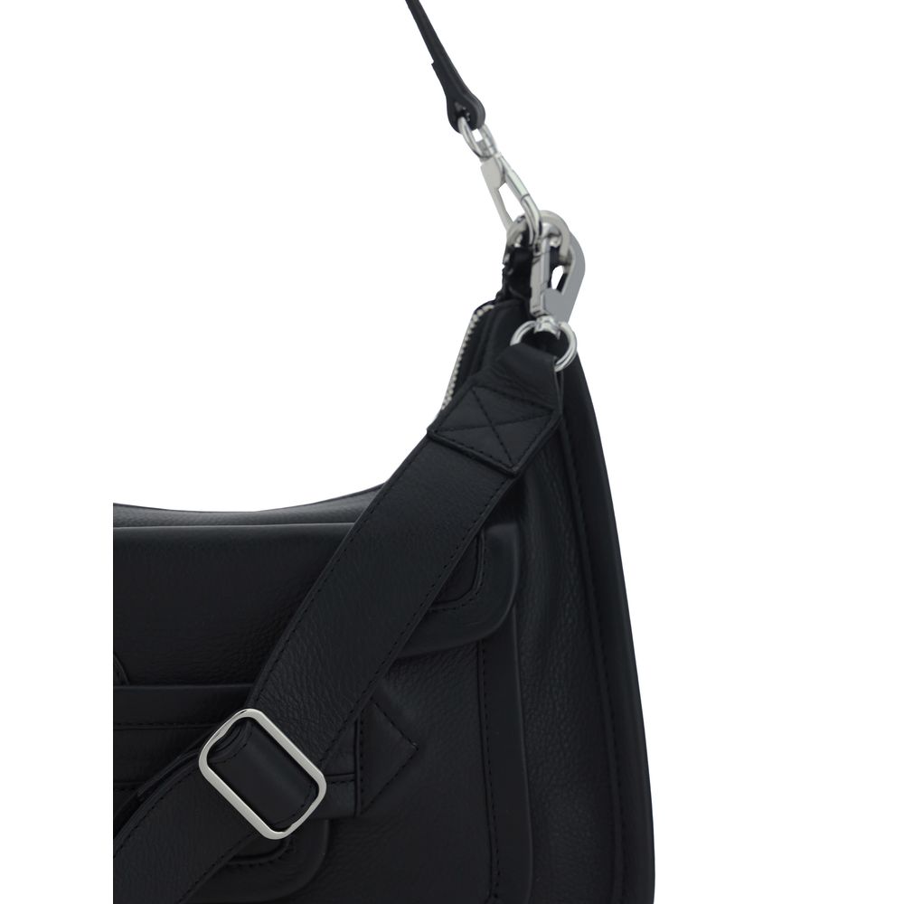 Pierre Hardy Black Calf Leather Bos Taurus Shoulder Bag