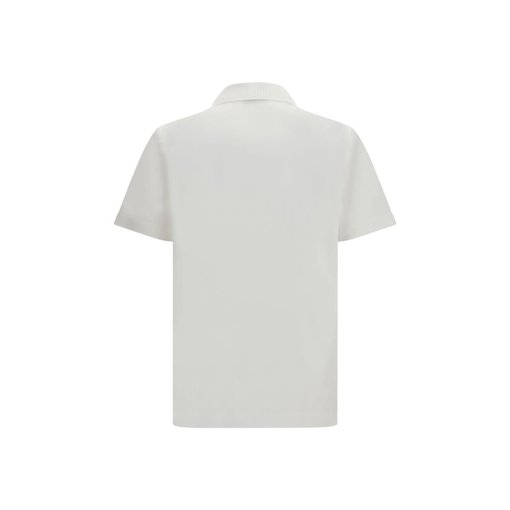 Ferragamo White Cotton Polo Shirt