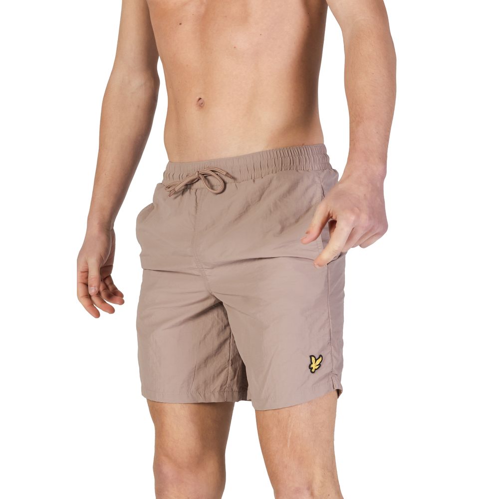 Lyle & Scott Beige Nylon Swim Shorts