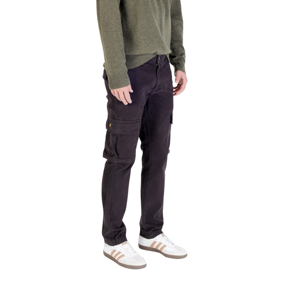 Lyle & Scott Black Cotton Cargo Pants