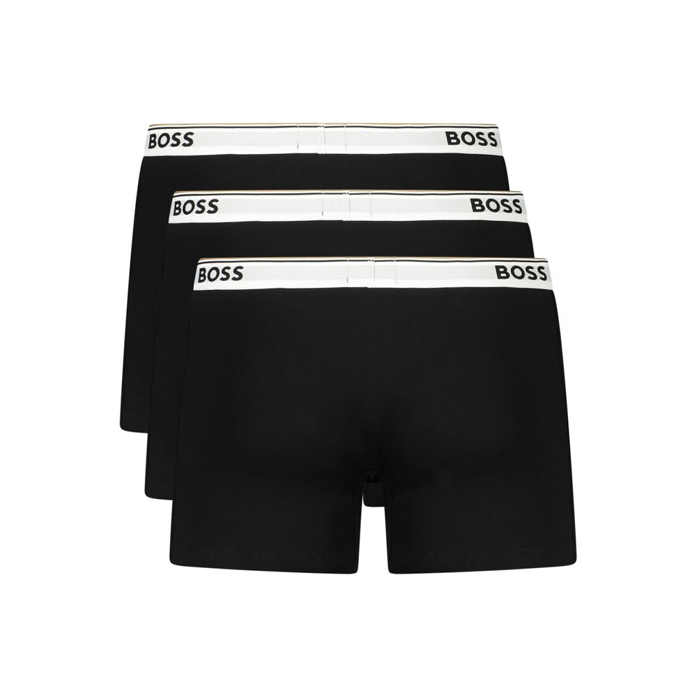 Hugo Boss Black Cotton Men Boxer