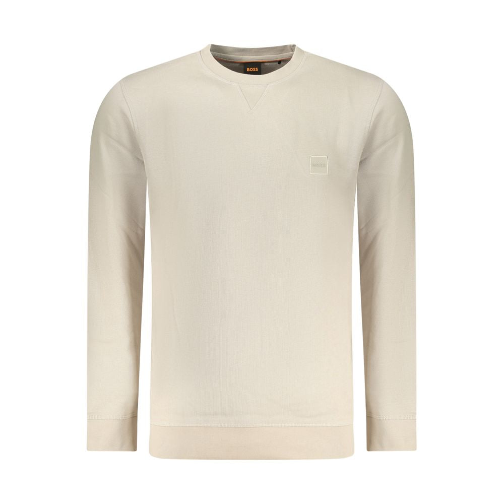 Hugo Boss Beige Cotton Men Sweatshirt
