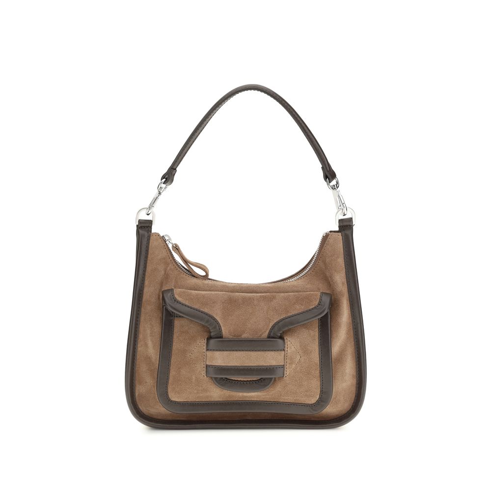 Pierre Hardy Brown Calf Leather Bos Taurus Shoulder Bag
