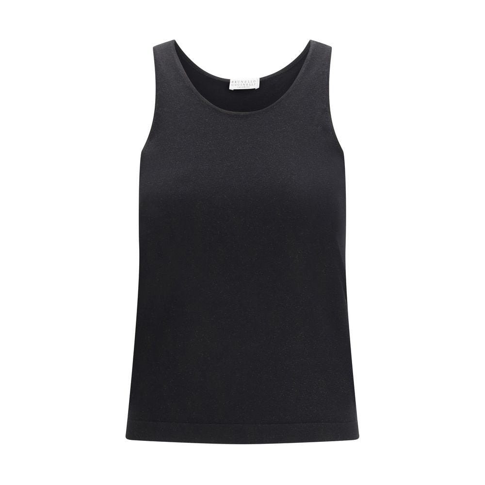 Brunello Cucinelli Black Cashmere Tank Tops