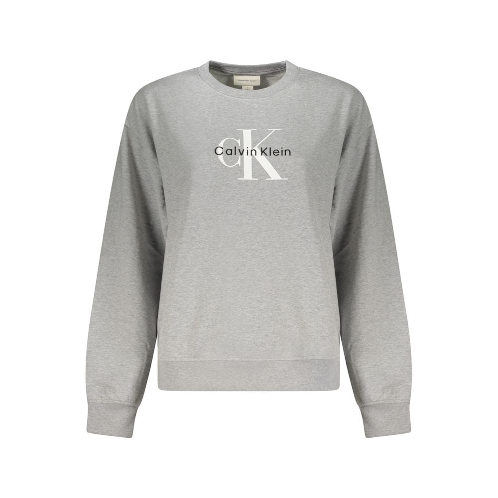 Calvin Klein Grigio Cotton Women Sweatshirt